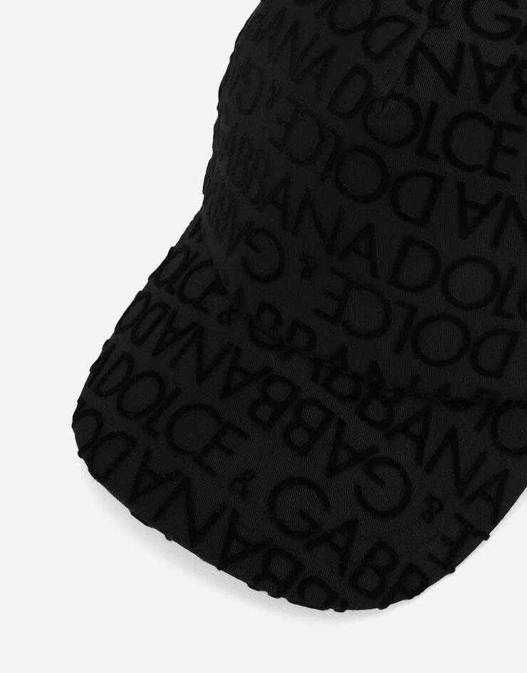 Dolce&Gabbana Cotton baseball cap with logo print Black LB4H80G7K2Y