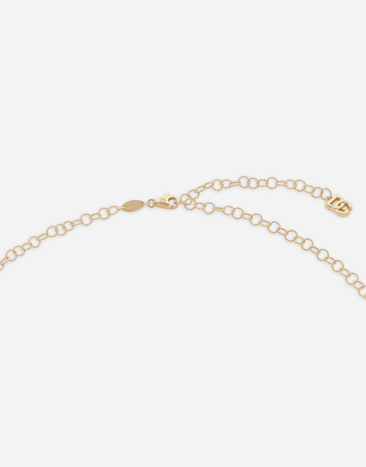 Dolce & Gabbana Twisted wire chain necklace in yellow gold 18Kt Gold WAQB3GWYEDG