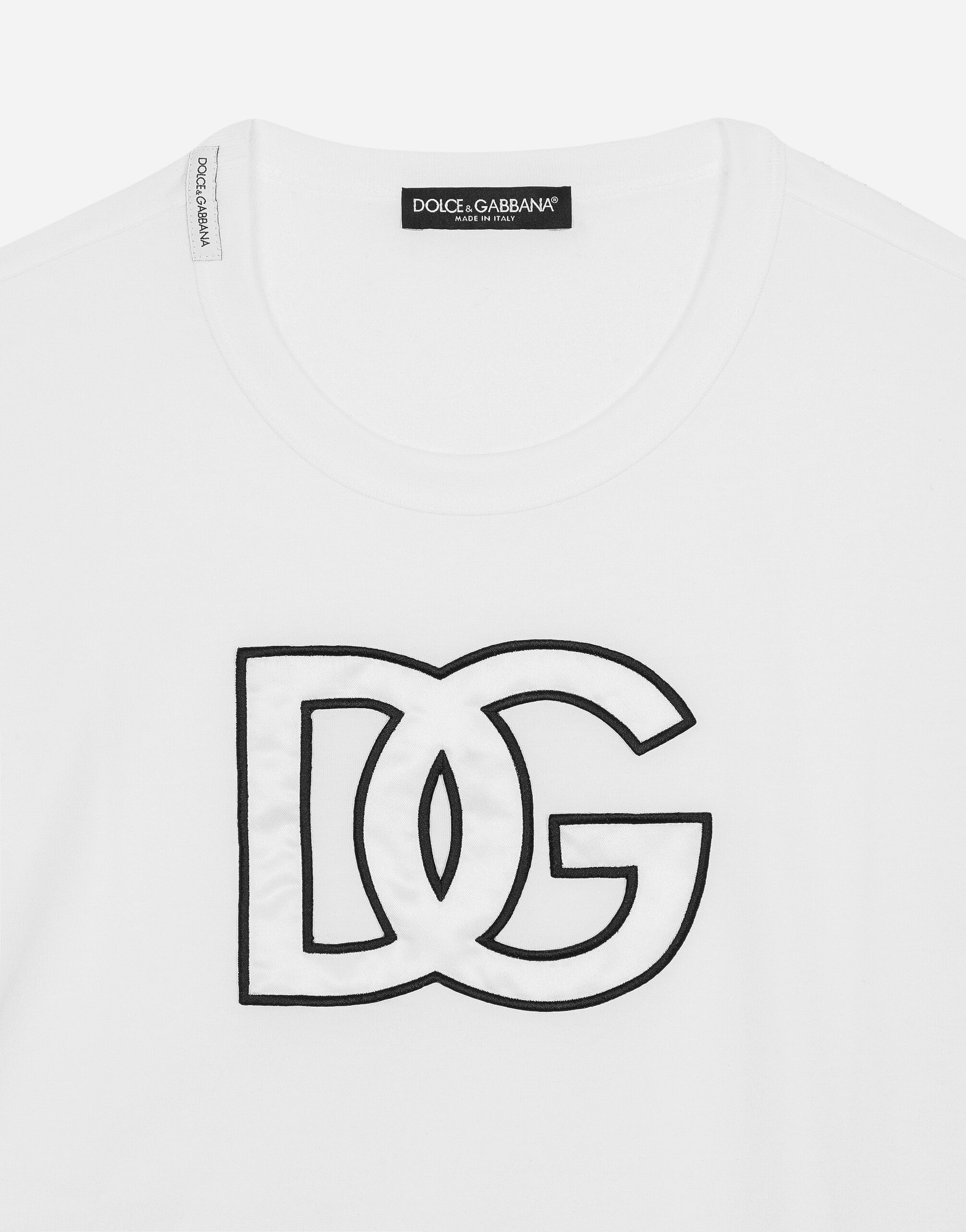 Dolce & Gabbana Cotton T-shirt with DG patch male White