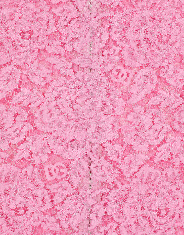 Pink Floral Stretch Lace Fabric by Casa Collection by Casa Collection