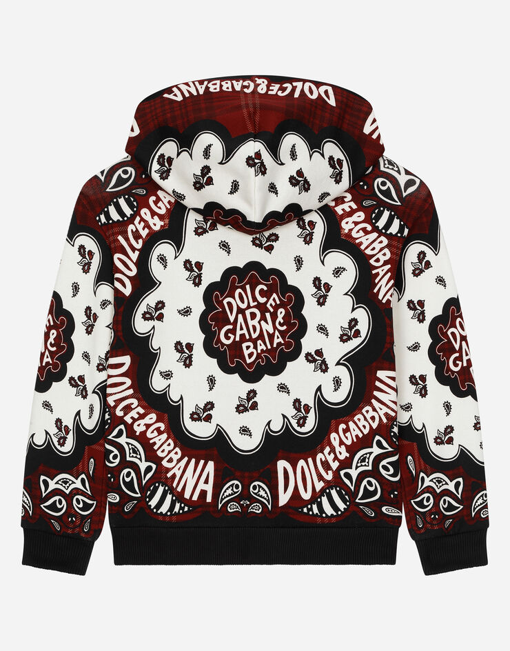 Dolce & Gabbana Kapuzensweatshirt aus Jersey mit Bandana-Print Drucken L4JWJTII7CX