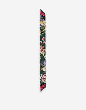 Dolce & Gabbana Garden-print twill headscarf (6 x 100) Lilac BB7338AW576