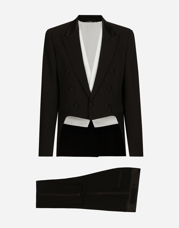 Dolce & Gabbana Single-breasted tuxedo suit Black GKJ3MTGI723