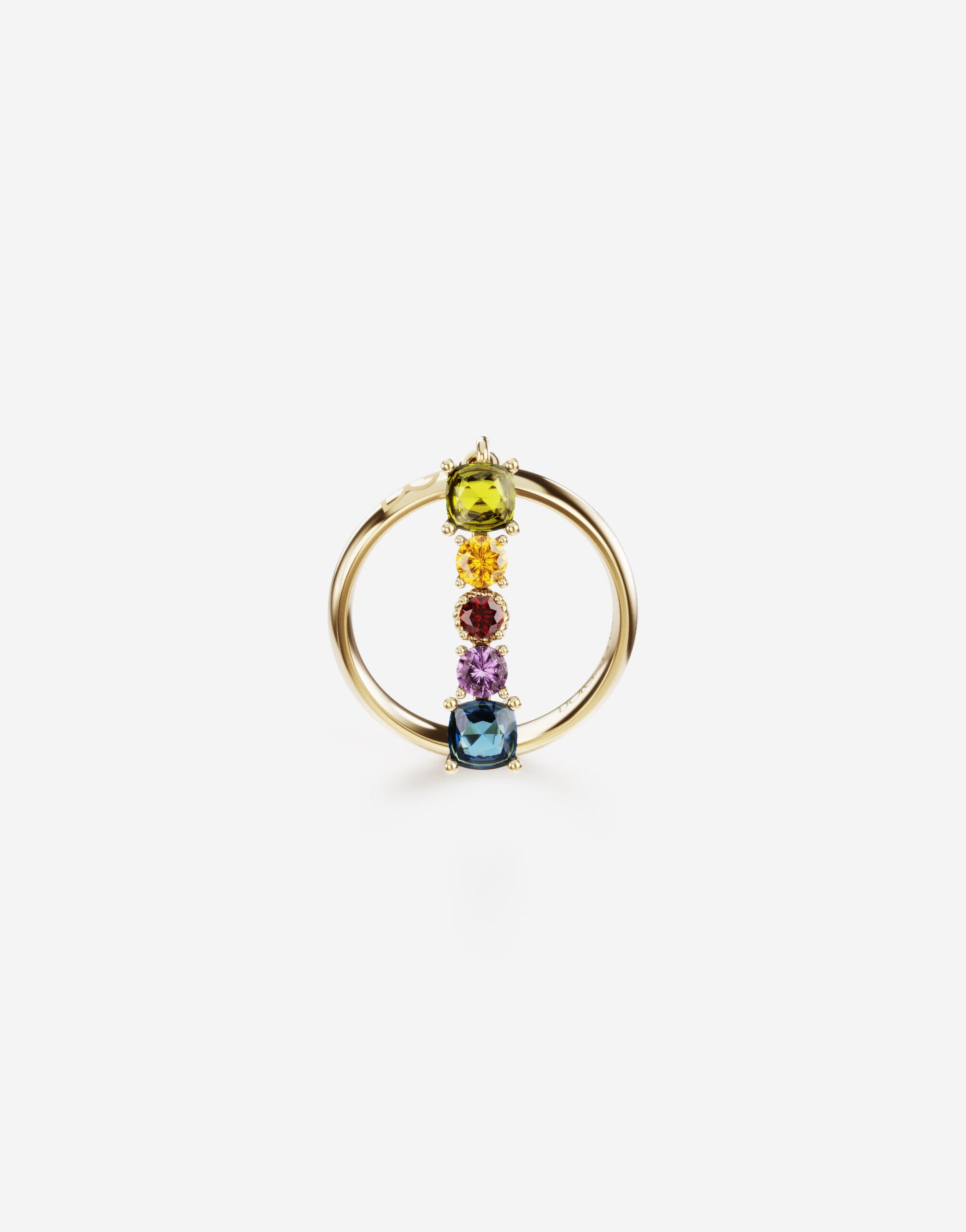 Dolce & Gabbana Ring Rainbow alphabet I aus gelbgold mit mehrfarbigen edelsteinen Gold WRQA1GWQC01