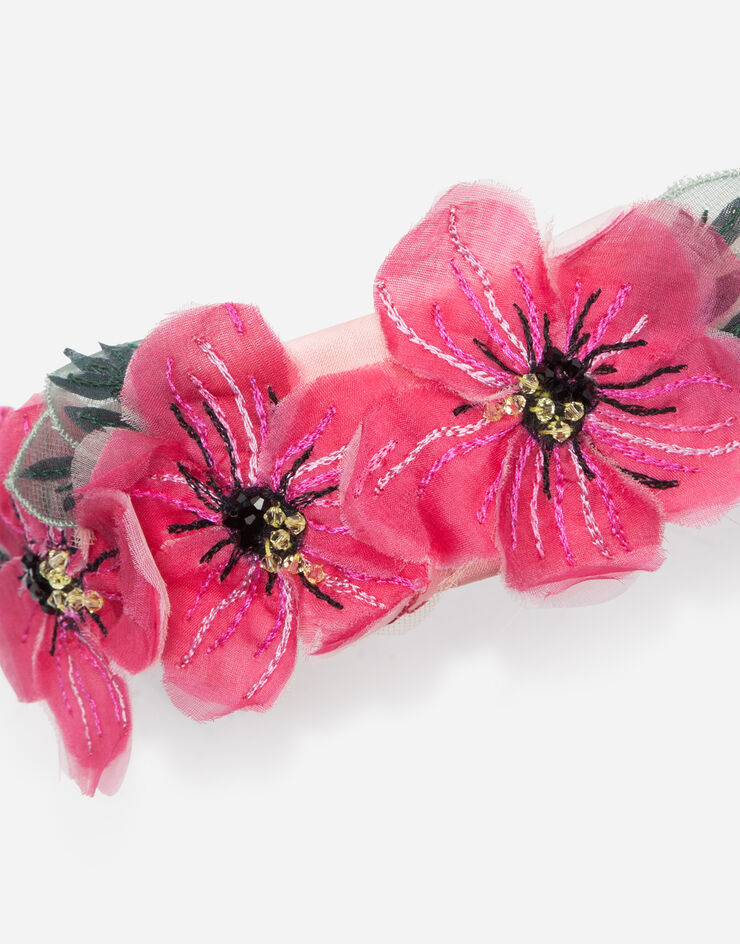 Dolce & Gabbana Headband with floral chiffon application MEHRFARBIG LB3L50G7WFV