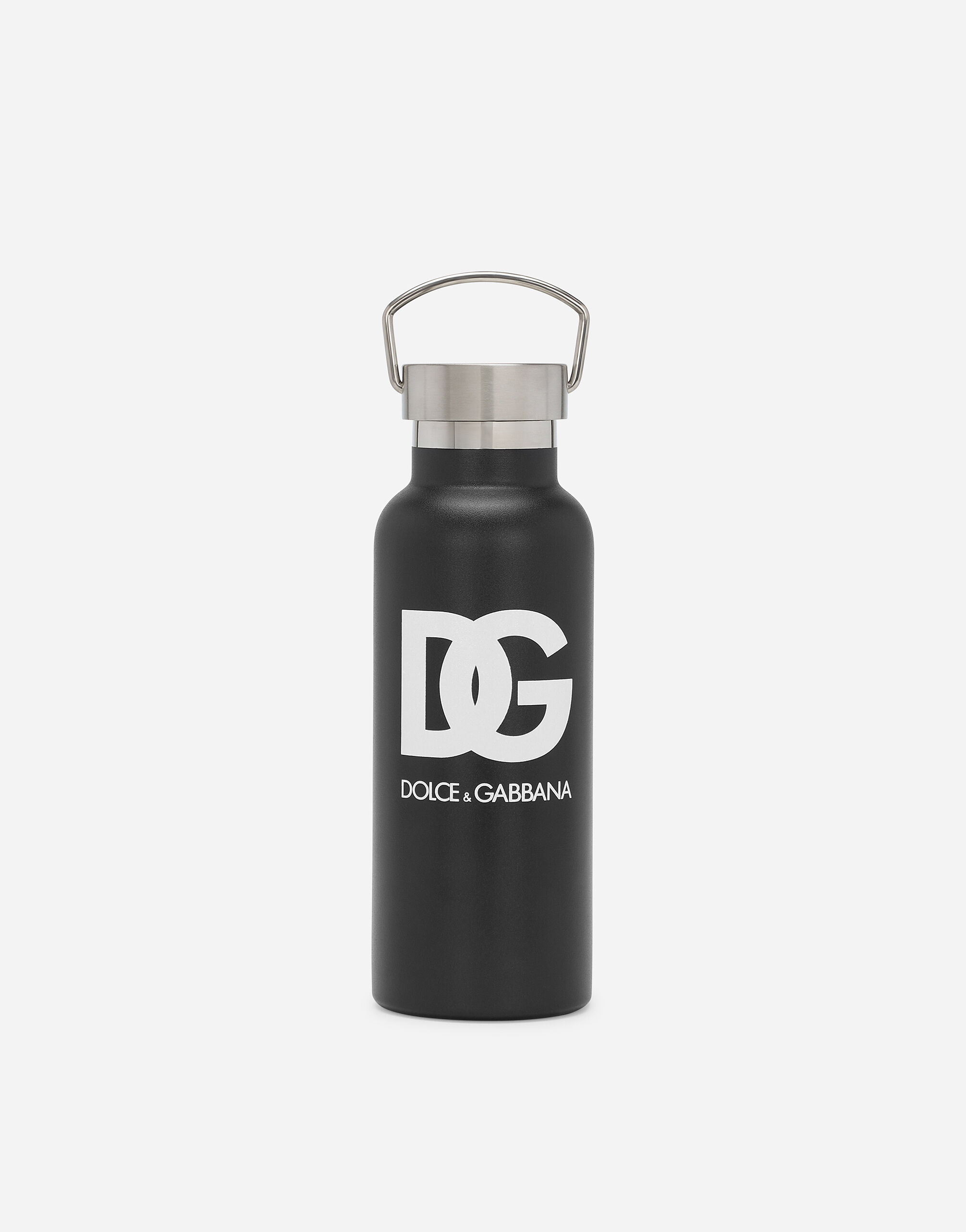 Dolce & Gabbana Printed steel water bottle Transparent lime VG400NVP171