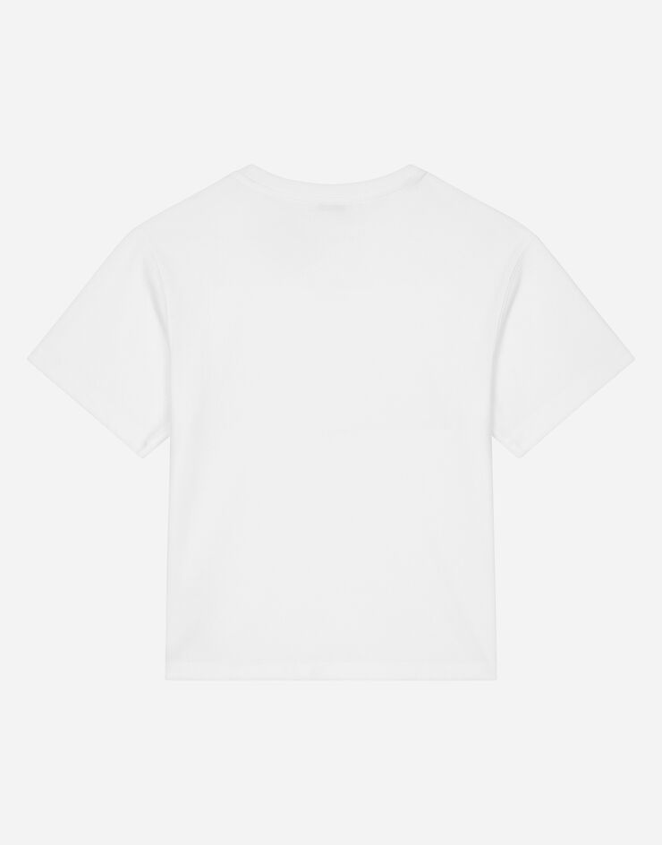 Dolce & Gabbana Camiseta de punto con logotipo Dolce&Gabbana Blanco L4JTHVG7NVW