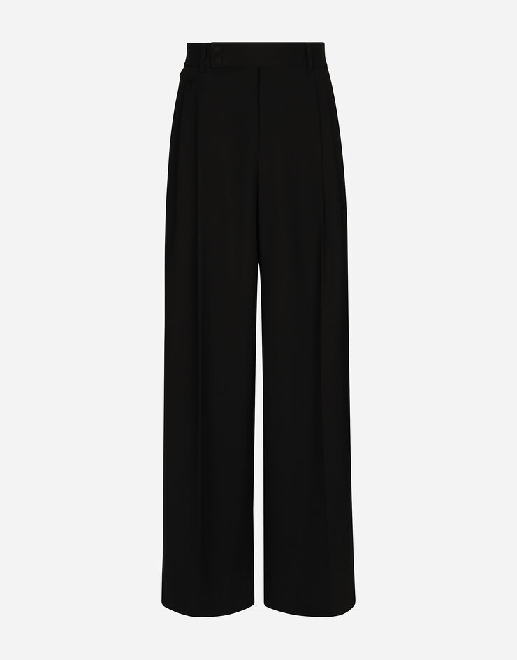 Dolce & Gabbana Pantalón sastre de lana con pinzas Negro GZ77ATFU208