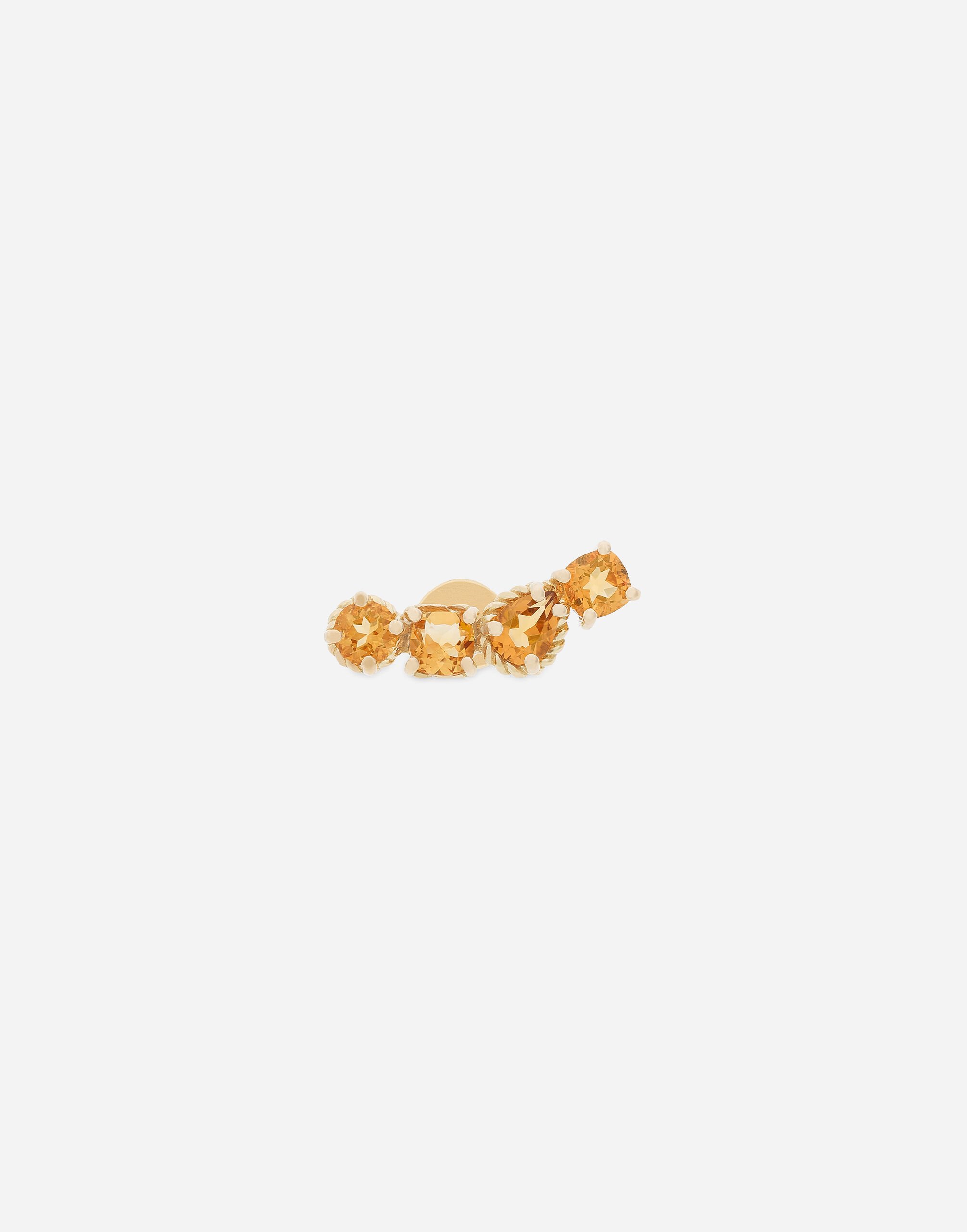 Dolce amp; Gabbana 18kt yellow gold Rose coral earrings