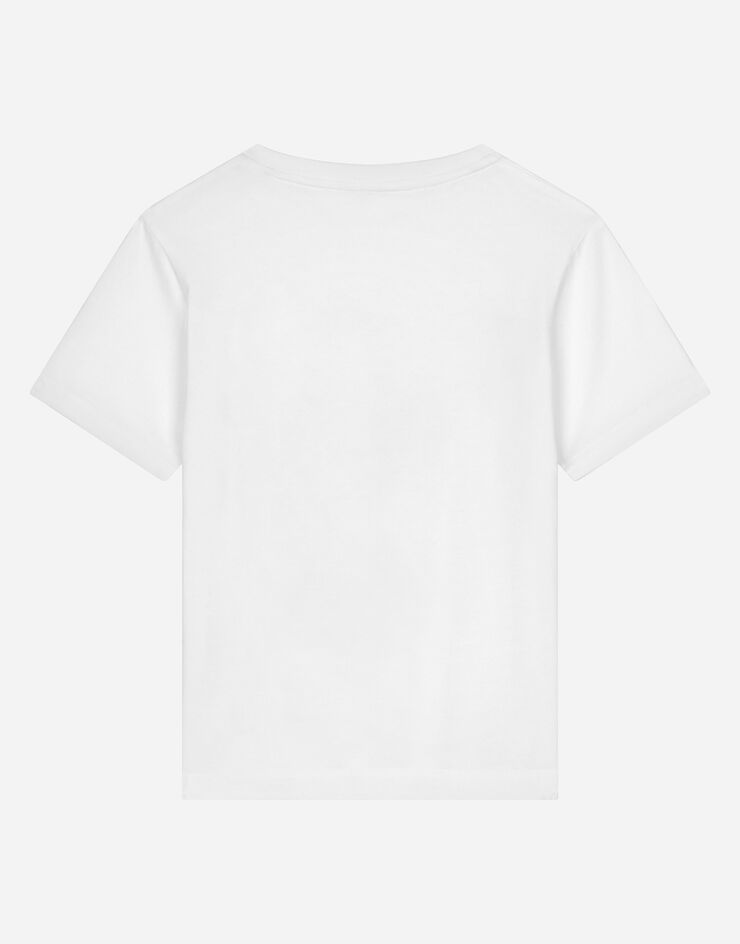 Dolce & Gabbana Jersey T-shirt with Dolce&Gabbana logo White L4JTHUG7NUV