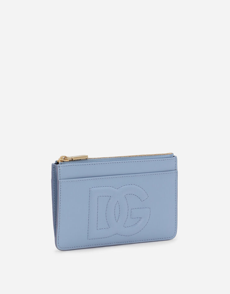 Dolce & Gabbana Porte-cartes DG Logo moyen format Bleu Clair BI1261AG081