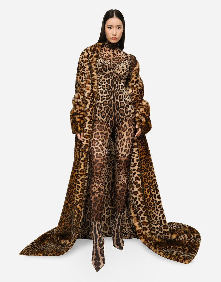 in US Animal | KIM jumpsuit Dolce&Gabbana® Sheer leopard-print DOLCE&GABBANA for Print