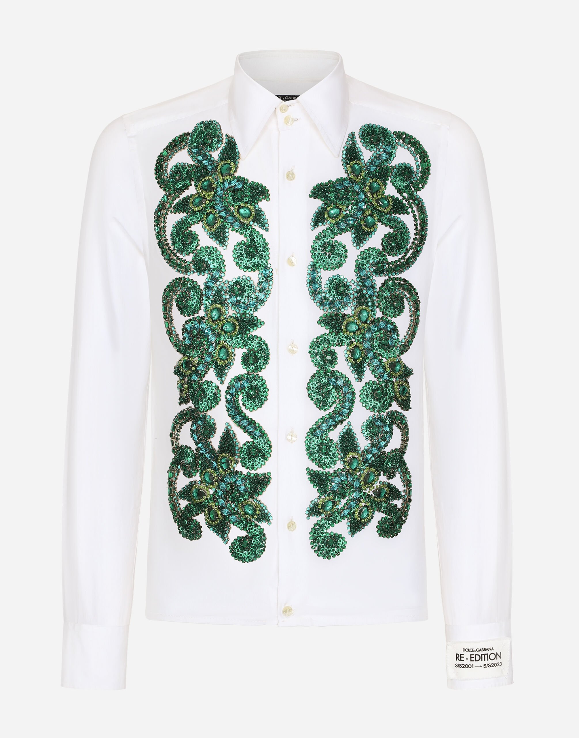 ${brand} Cotton poplin shirt with embroidery ${colorDescription} ${masterID}