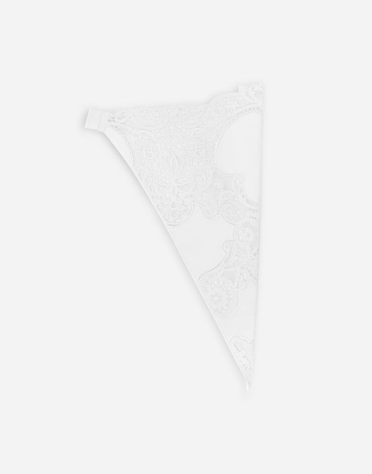 Dolce & Gabbana Вуаль из хлопка с вышивкой ришелье белый FS311AFG5BJ