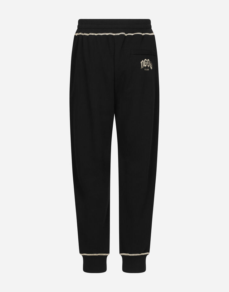 Dolce & Gabbana Jogging pants with heraldic DG logo Black GV3CXTG7NQD