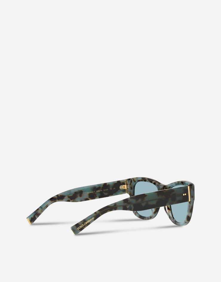 Eccentric sartorial sunglasses in HAVANA | Dolce&Gabbana® US BLUE for
