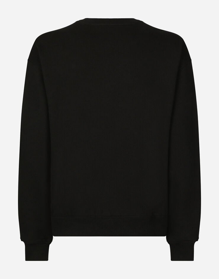 Dolce & Gabbana Jersey sweatshirt with Dolce&Gabbana logo print Black G9AHSTG7NYD