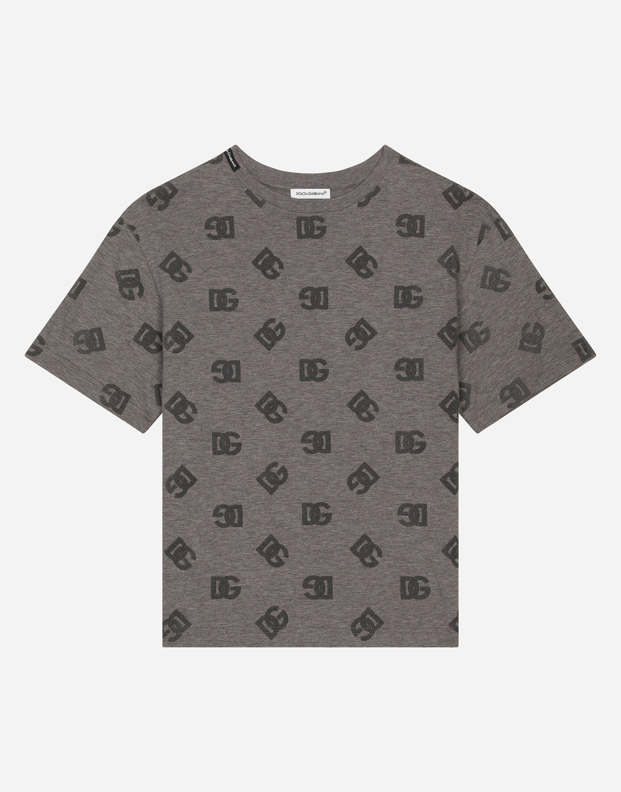 ${brand} T-Shirt aus Jersey mit DG-Logoprint ${colorDescription} ${masterID}