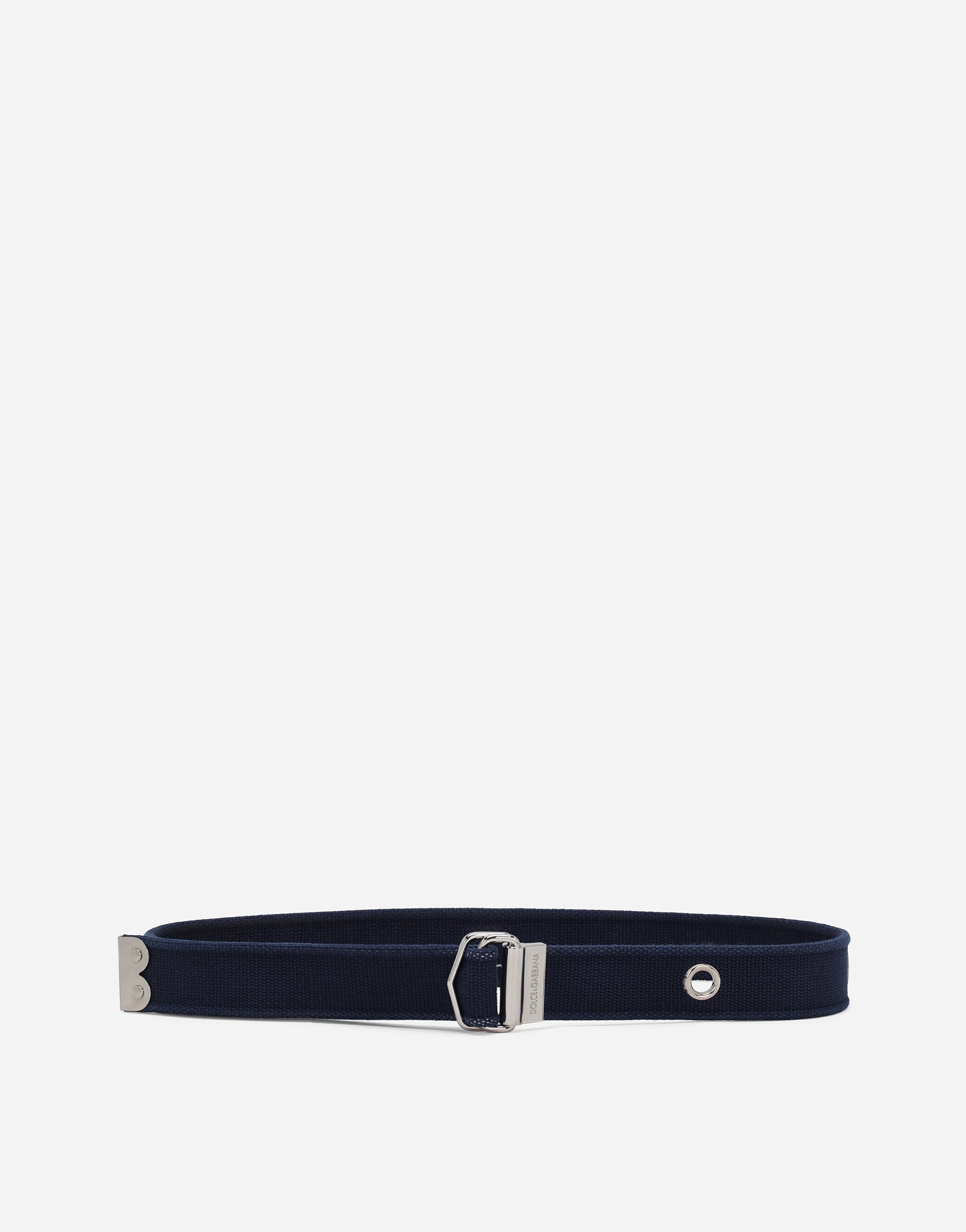 Dolce & Gabbana Cinturón de tejido con logotipo Negro BC4870AI935