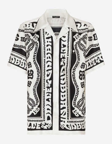 Dolce & Gabbana Marina-print silk Hawaii shirt White G5IF1THI1QC