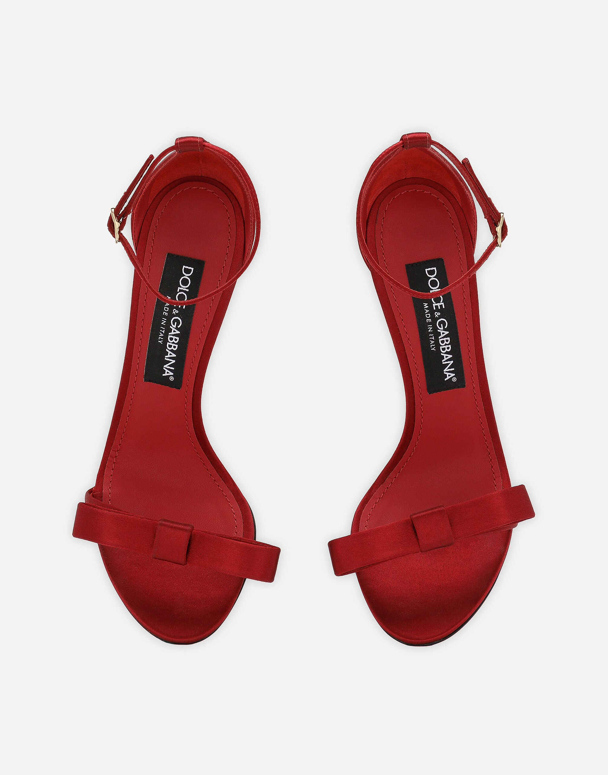 レッドのウィメンズ Satin sandals | Dolce&Gabbana®