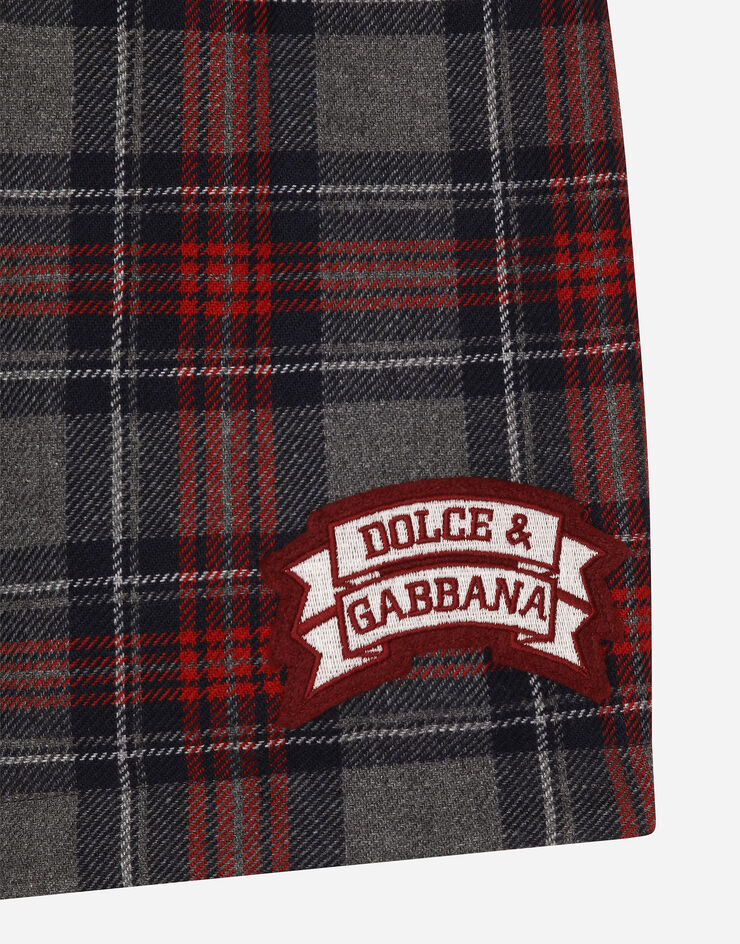 Dolce & Gabbana Tartan-Bermudas aus Wollmix mit Dolce&Gabbana-Logo Mehrfarbig L43Q43FQMFZ