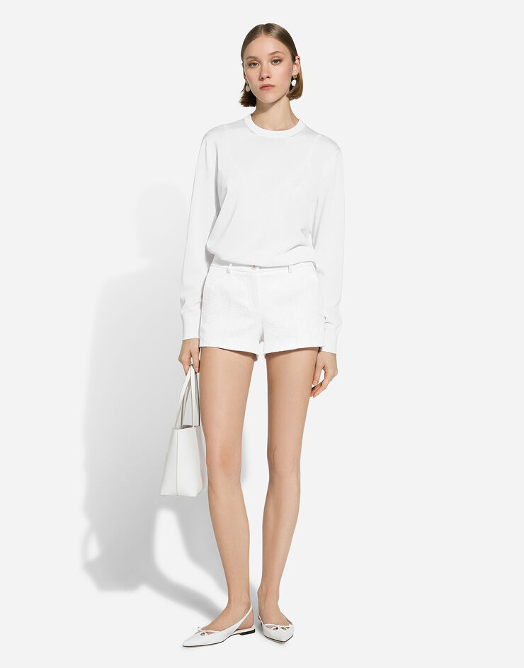 Dolce & Gabbana Brocade shorts White FTC55TFJTBV