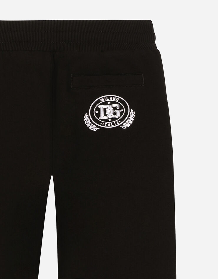 Dolce & Gabbana Jersey jogging pants with DG logo Black L4JPT0G7N4O