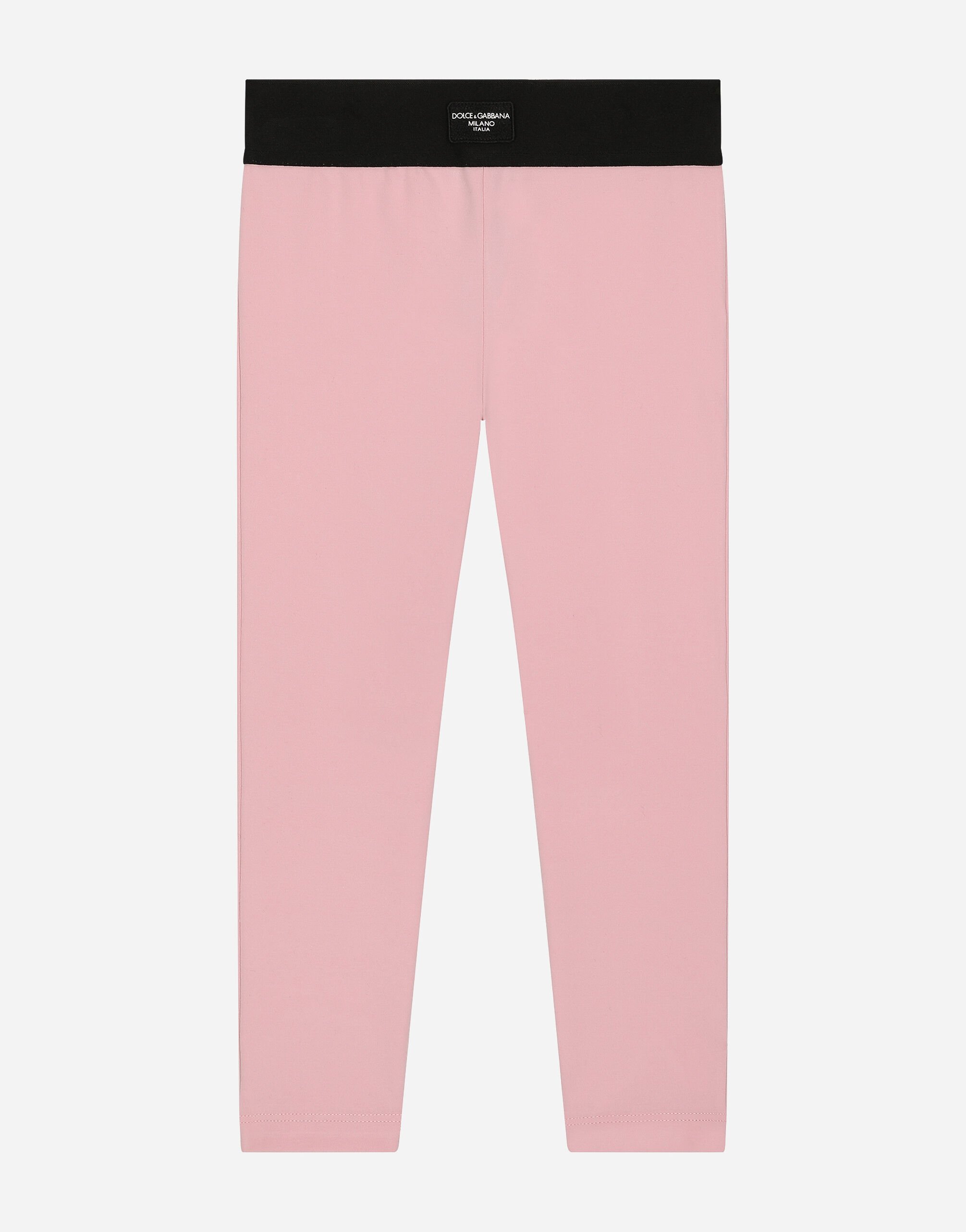 Dolce & Gabbana Jersey leggings with logo tag Print L5JP5BHPGF4