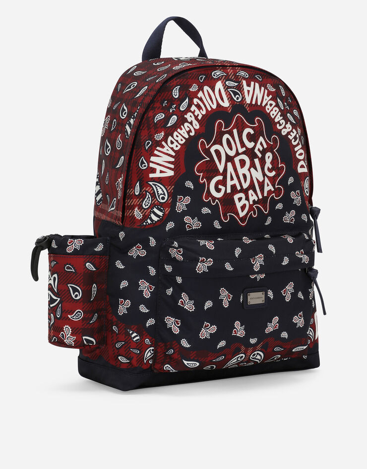 Dolce & Gabbana Rucksack aus Nylon mit Bandana-Print Drucken EM0139AW426