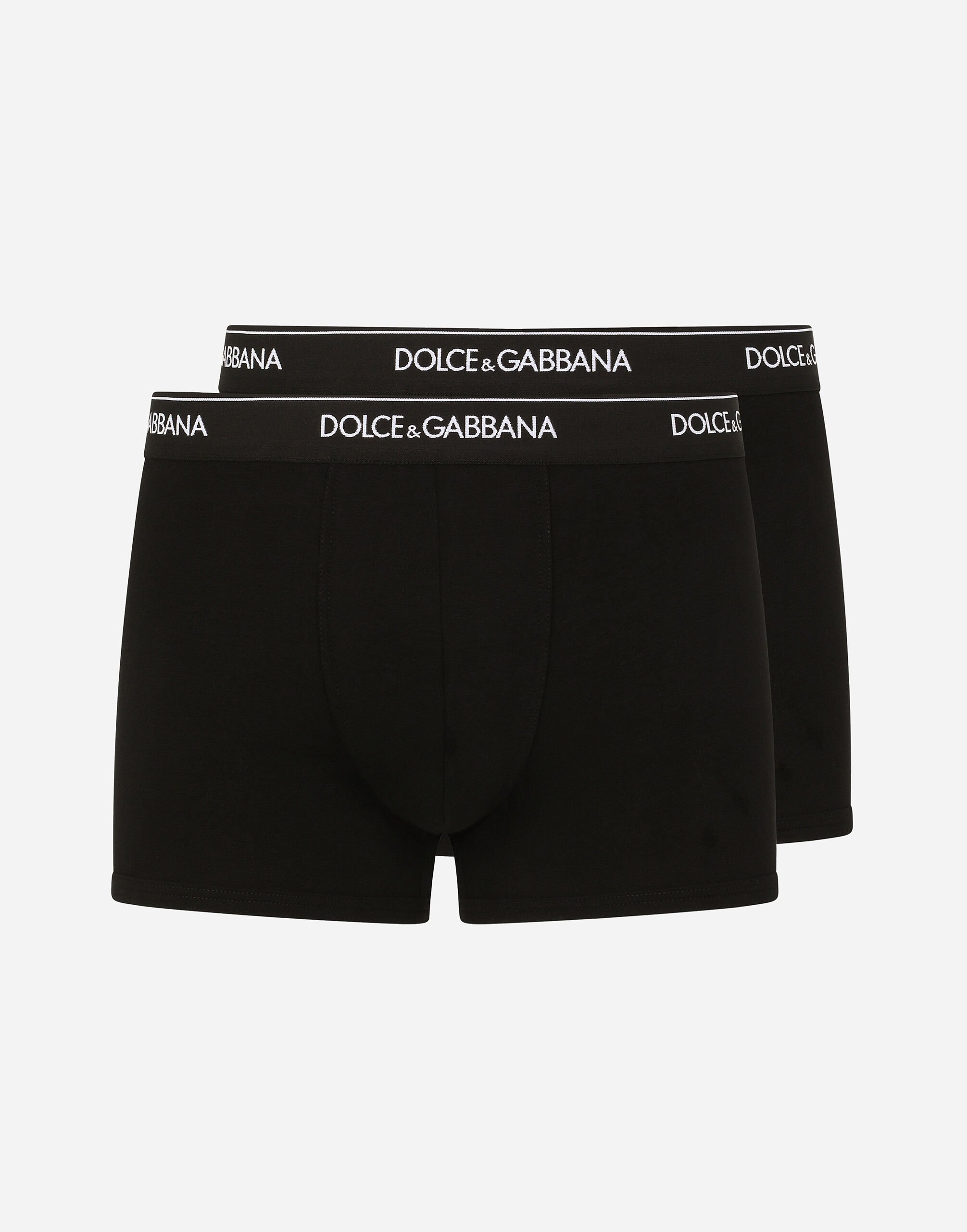 Dolce & Gabbana Zweierpack Boxershorts Regular Baumwollstretch Drucken G031TTHI1SV
