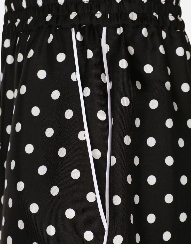 Dolce & Gabbana Silk pajama shorts with polka-dot print Print FTAM7TIS1VM