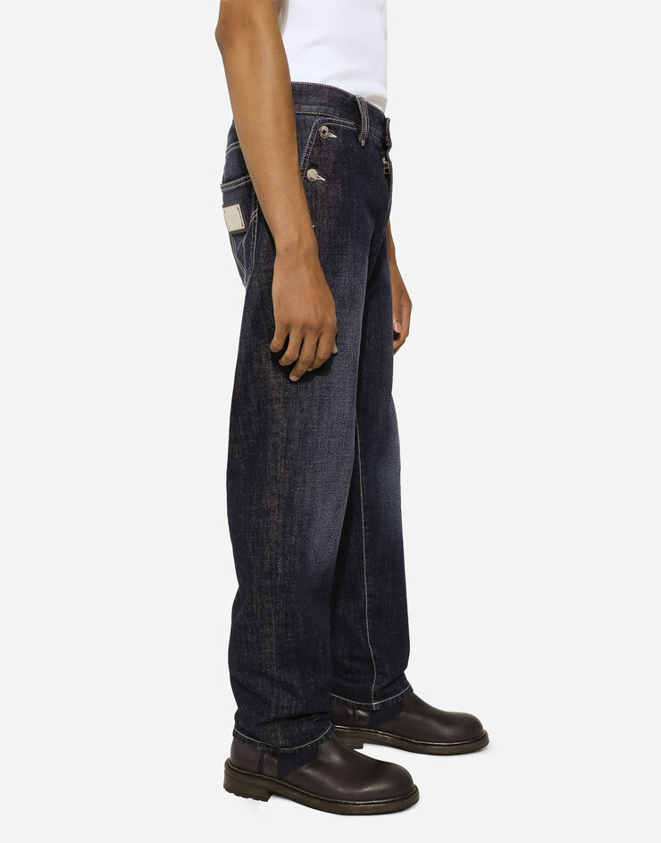 Men Slant Pocket Straight Leg Jeans  Denim outfit men, Stylish jeans, Pants  outfit men
