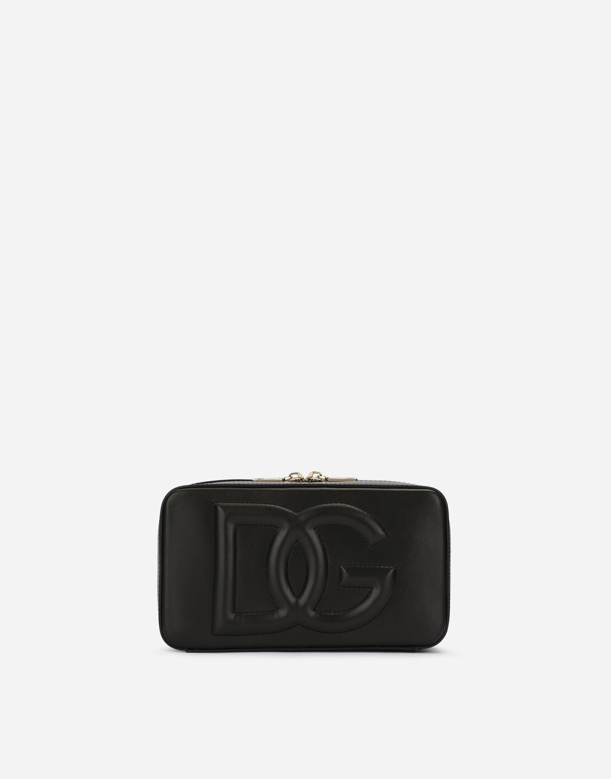 Dolce & Gabbana Camera bag DG Logo Bag petit format en cuir de veau Noir BB7100AW437