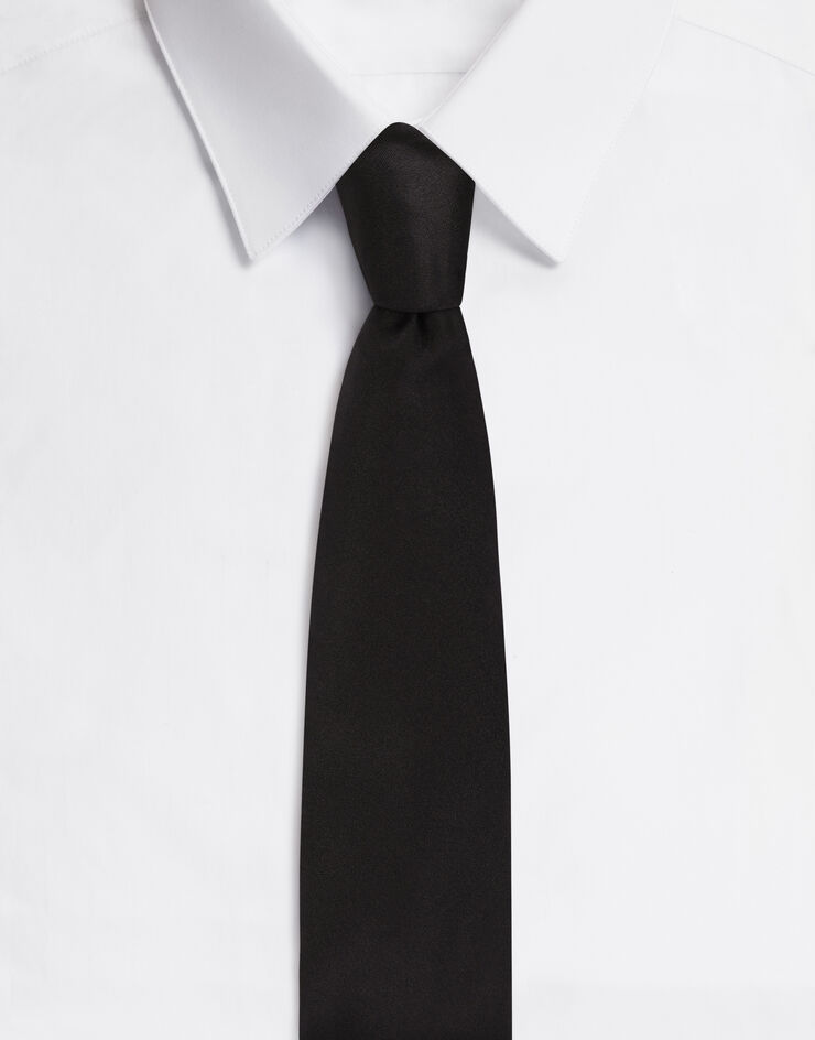 6cm blade tie in silk in BLACK for | Dolce&Gabbana® US