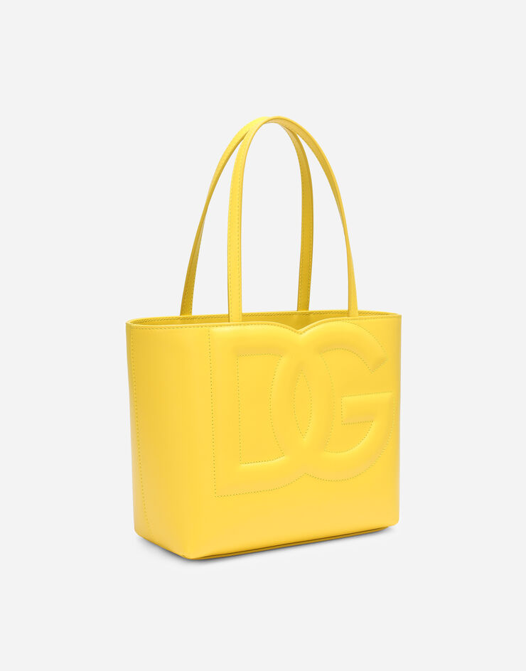 Small calfskin DG Logo shopper in Yellow for Women | Dolce&Gabbana®