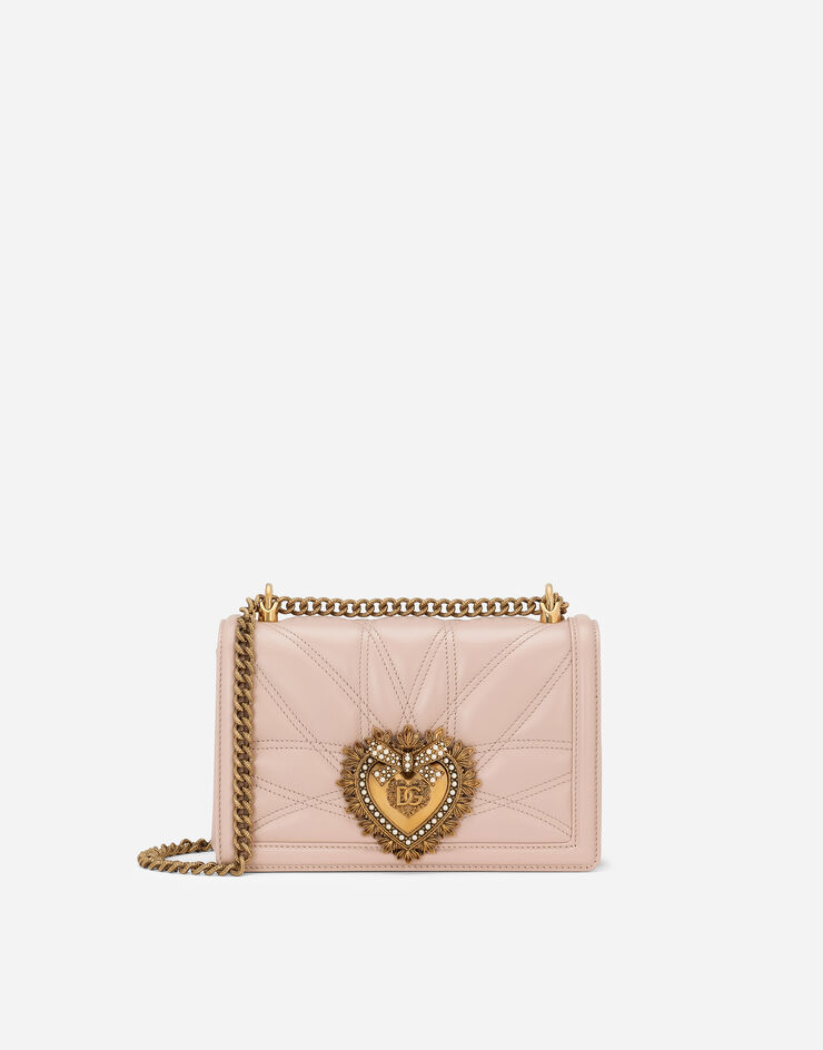Dolce & Gabbana Medium Devotion shoulder bag бледно-розовый BB7158AW437