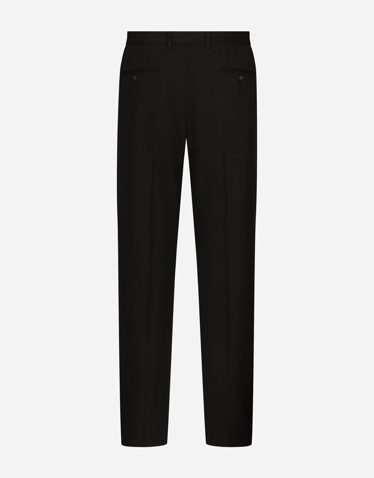 Dolce & Gabbana Pantalón clásico de lana Negro GY6UETFU27J