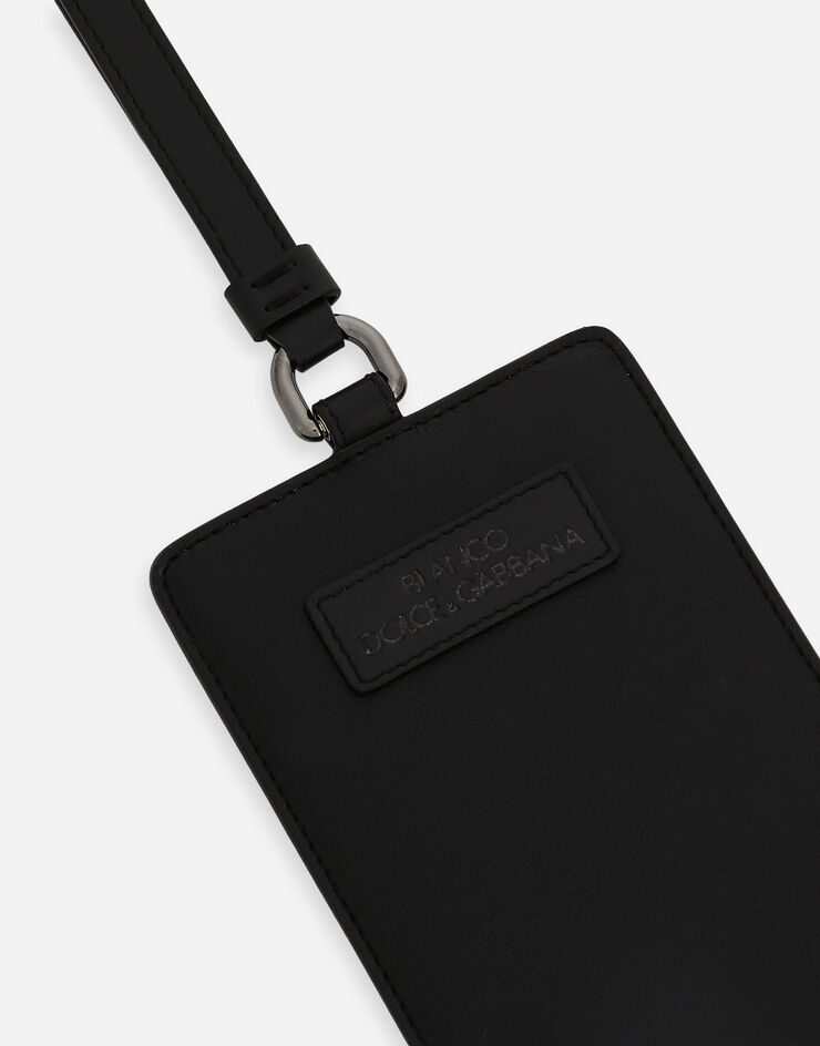 Faux Leather Card Holder in Black