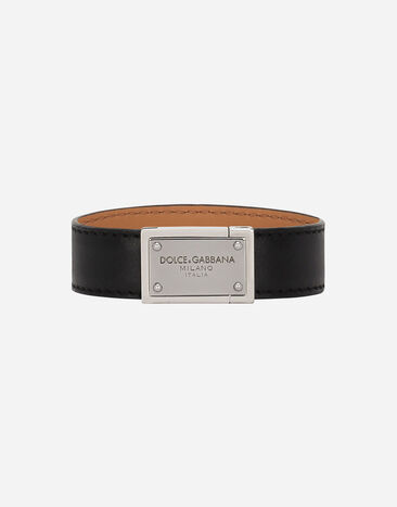 Dolce & Gabbana Bracciale in pelle di vitello Argento WNQ5S2W1111