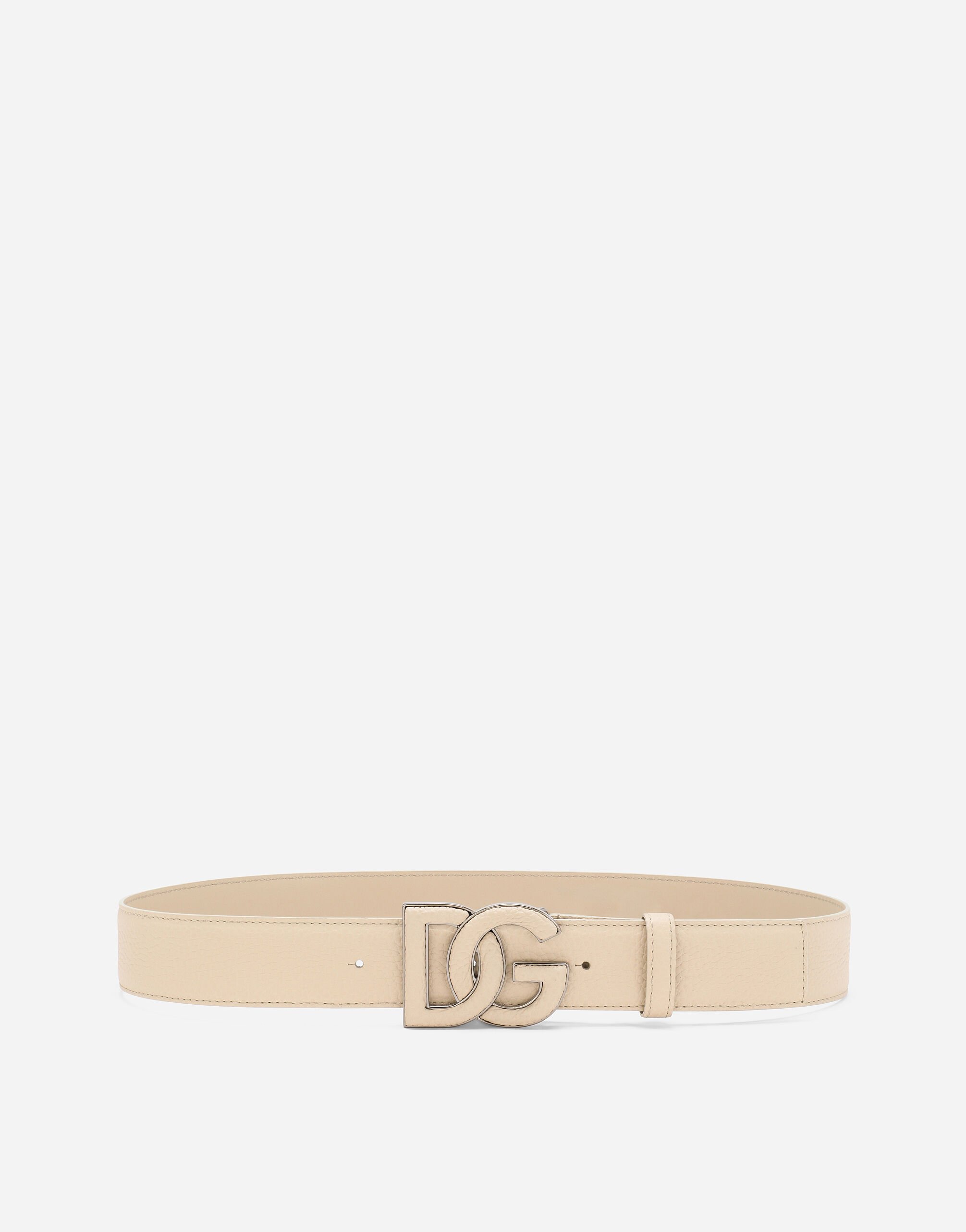 ${brand} Deerskin-print calfskin belt with logo print ${colorDescription} ${masterID}
