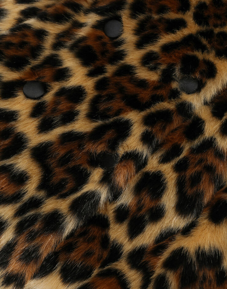 Dolce & Gabbana Long leopard-print faux fur coat Drucken F0E1KFFJSCU