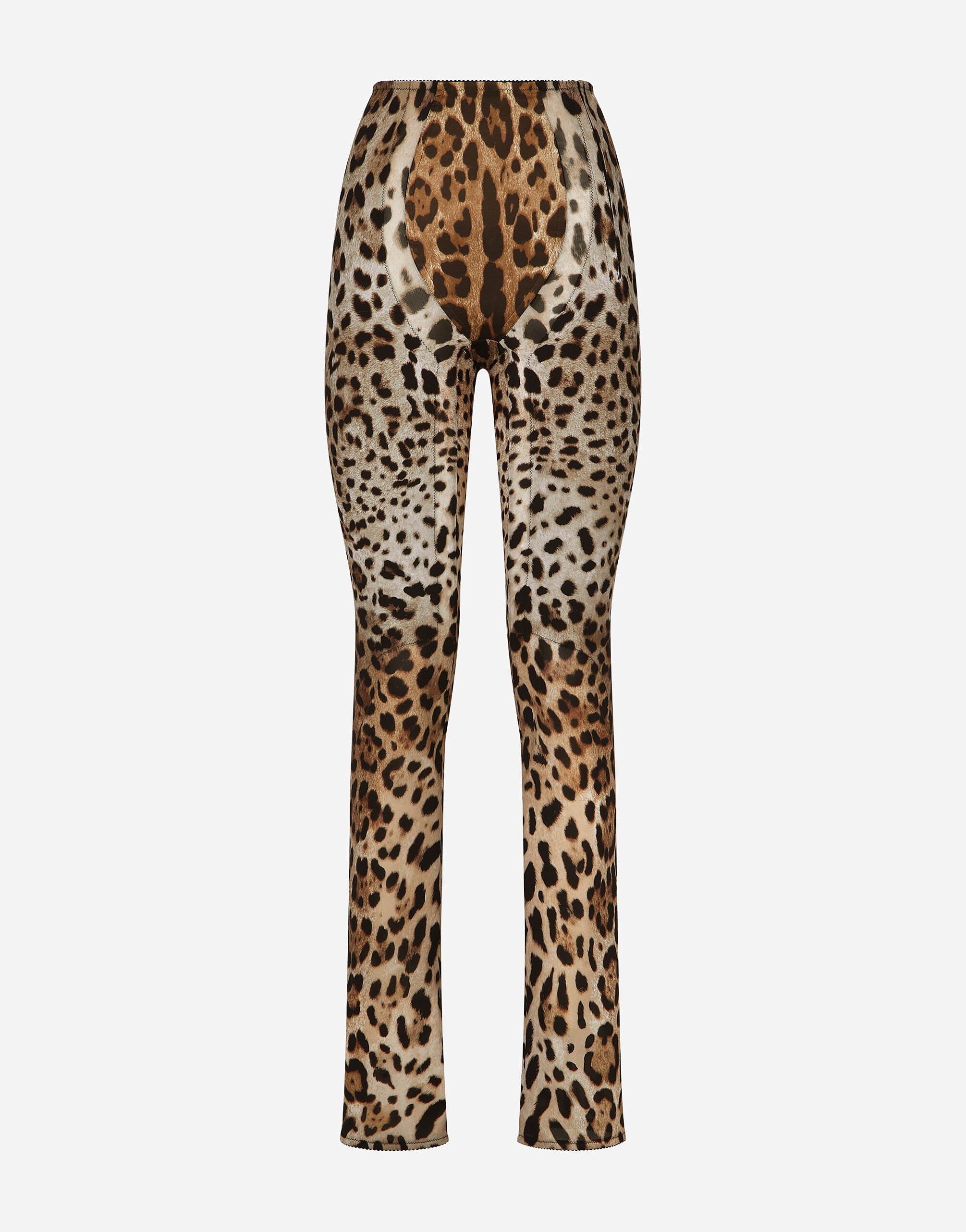 ${brand} KIM DOLCE&GABBANA Leopard-print marquisette pants ${colorDescription} ${masterID}