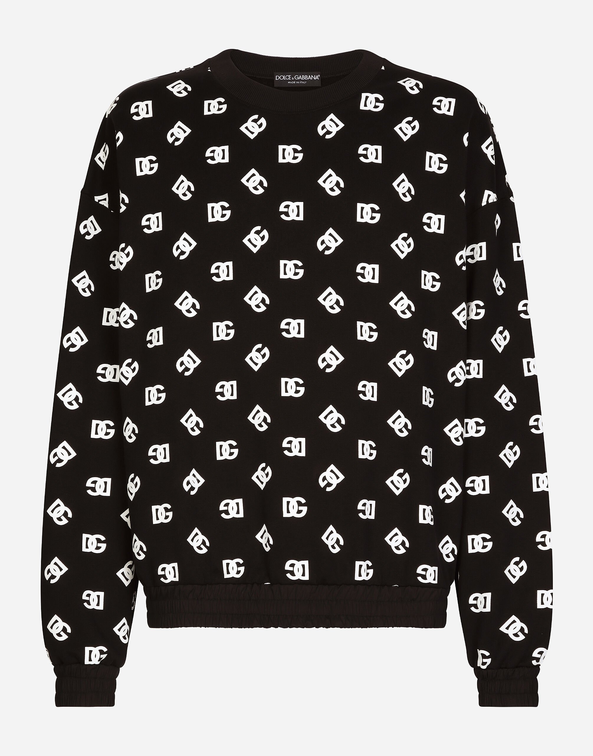 Dolce & Gabbana Sweat-shirt ras de cou à imprimé DG Monogram Vert G9BDXZG7NON