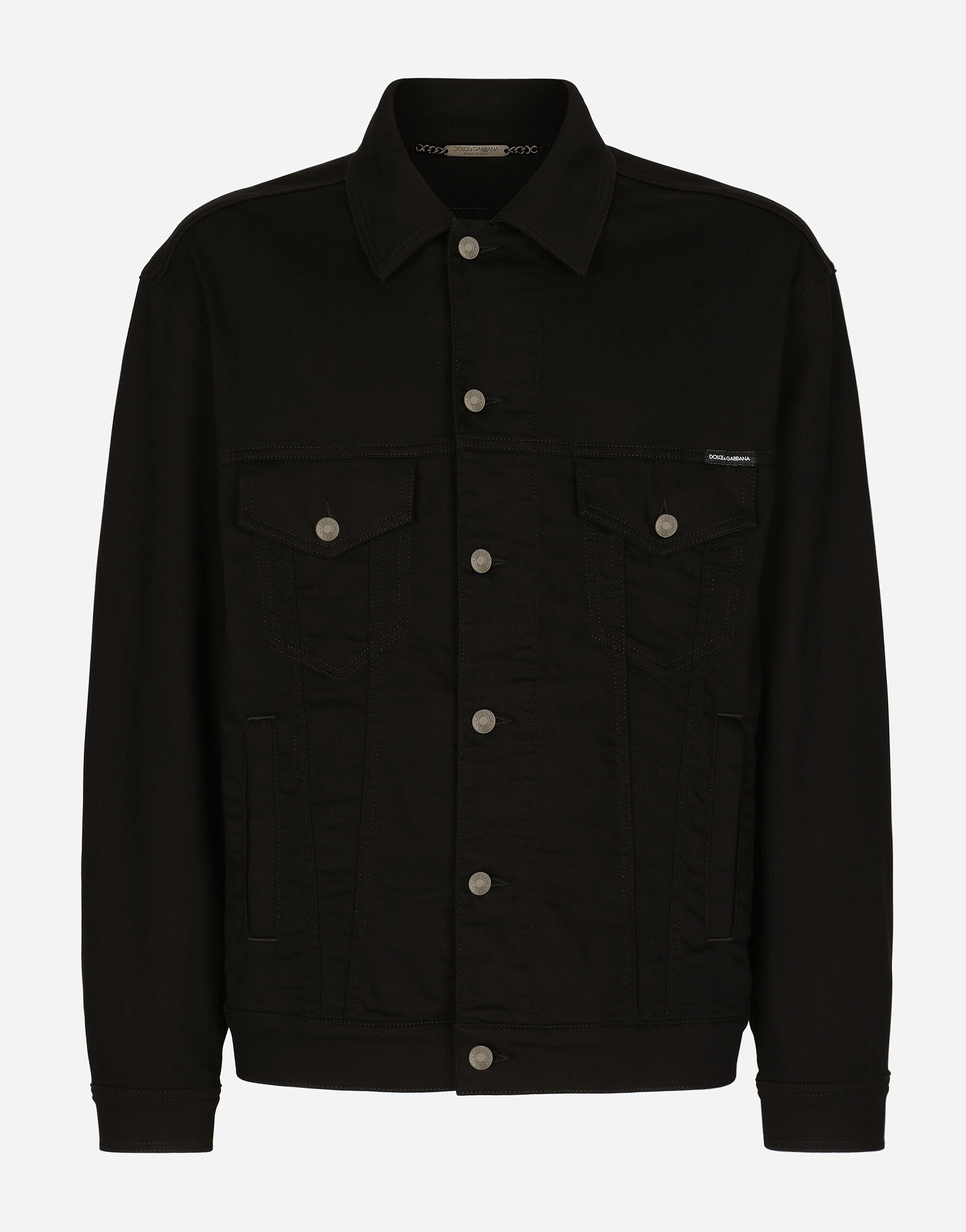 Dolce & Gabbana Эластичная джинсовая куртка черного цвета с винтажным эффектом черный VG4390VP187