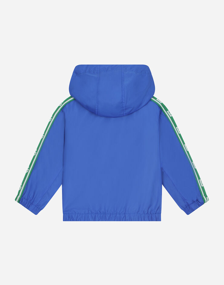 Nylon jacket with DG logo band in Blue for