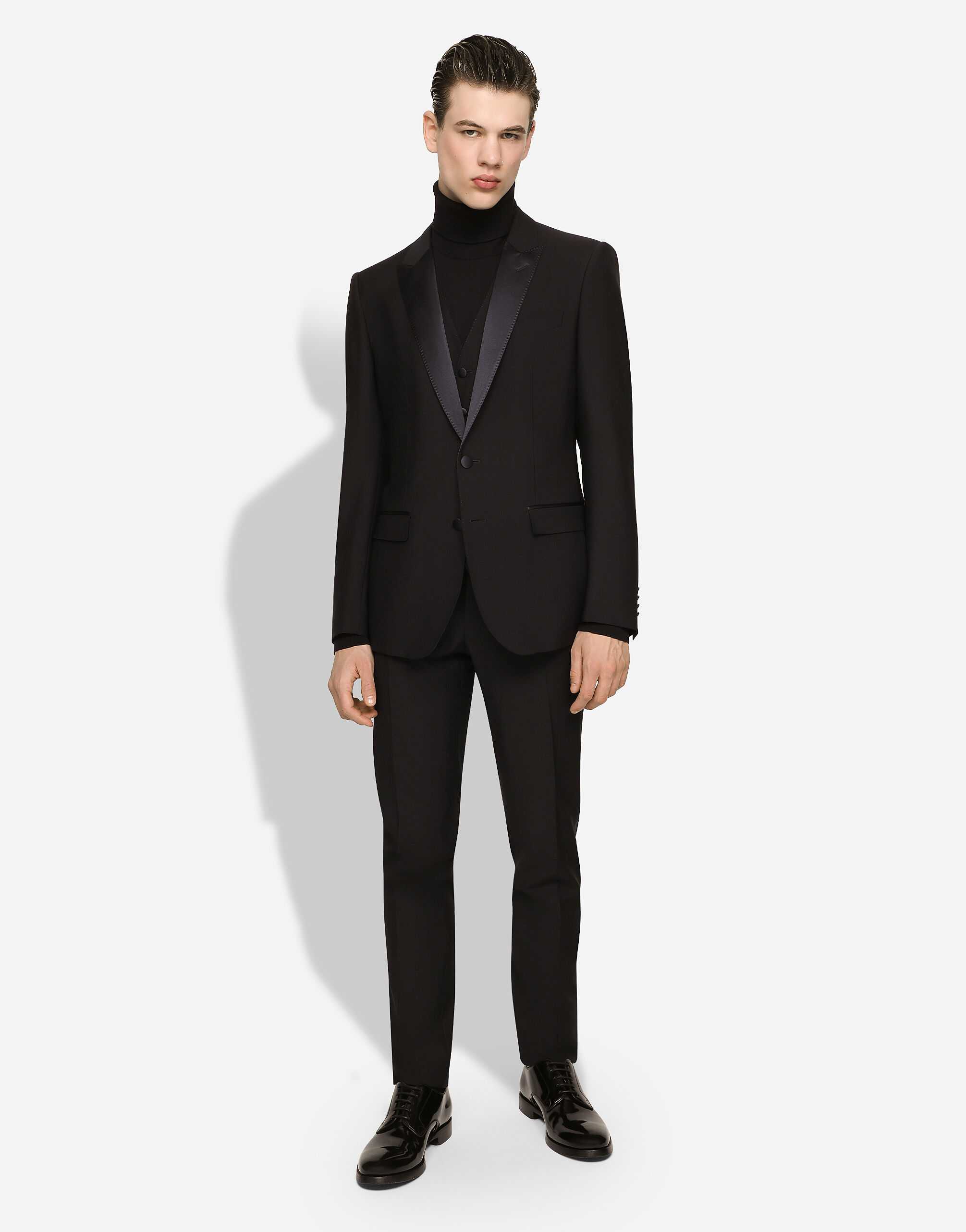 ブルーのメンズ Wool and silk Martini-fit tuxedo suit | Dolce&Gabbana®