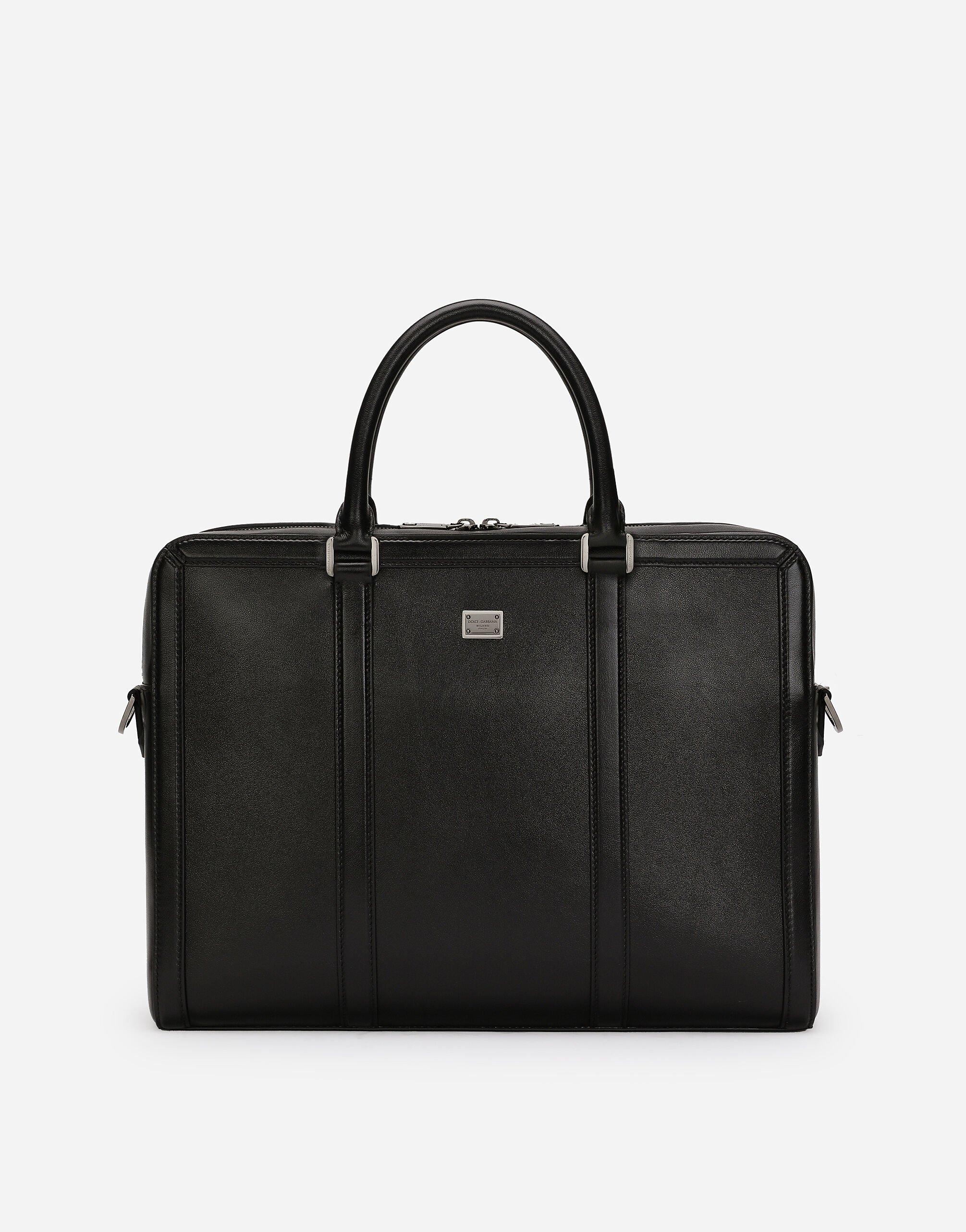 ${brand} Attaché-case en cuir de veau ${colorDescription} ${masterID}