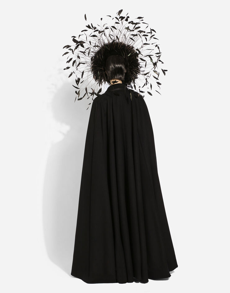 Dolce & Gabbana Capa de lana y cachemira con botonadura sencilla Negro F0W1UTFU3QZ