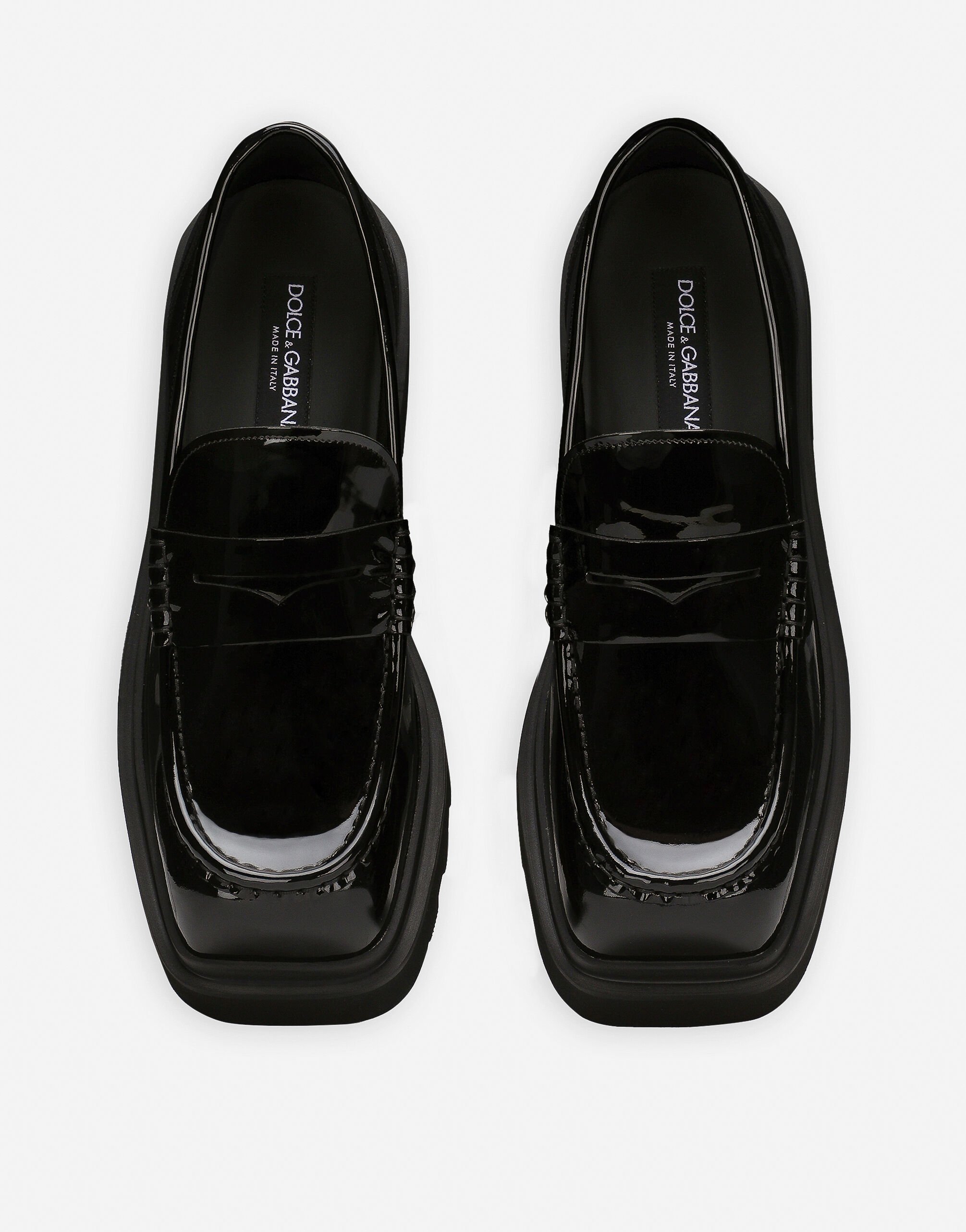 Patent leather loafers